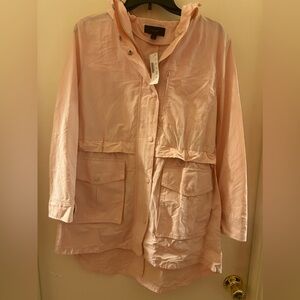 Pink J Crew raincoat XS NWT